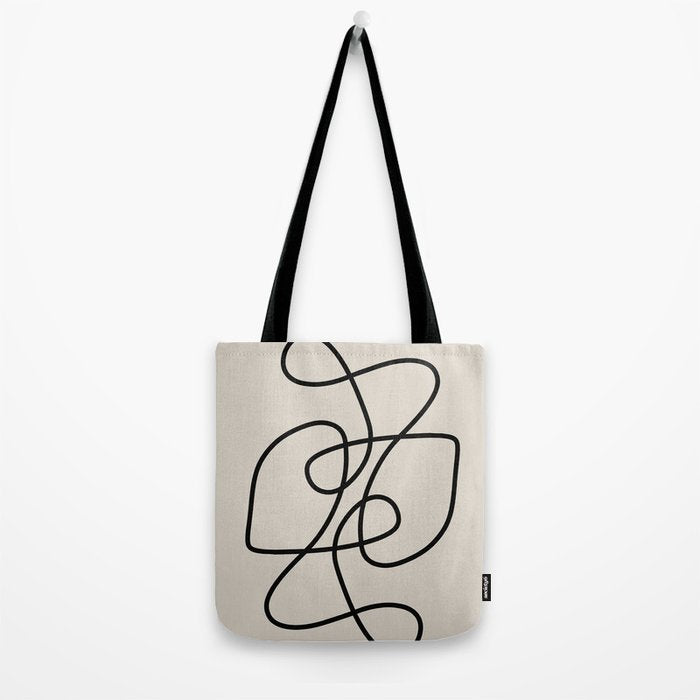 Modern Line Art Tote Bag Gallery Image 2