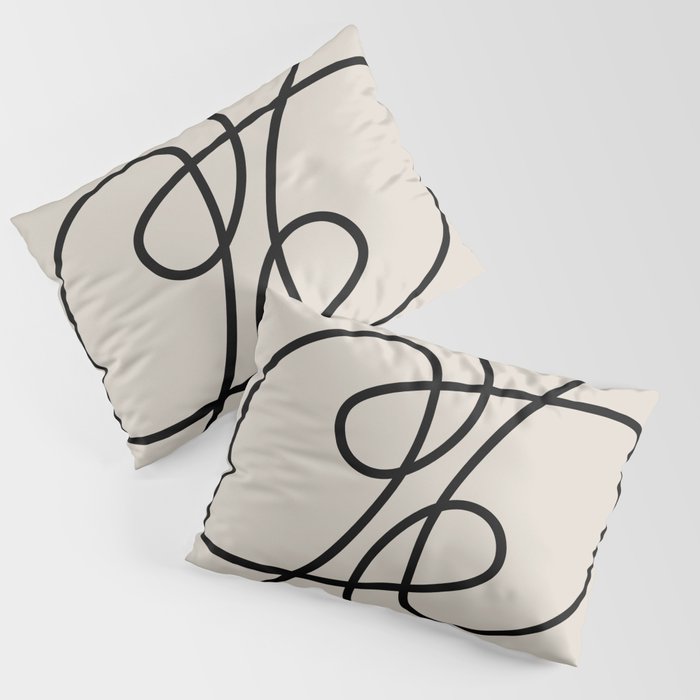 Modern Line Art Pillow Sham Gallery Image 3