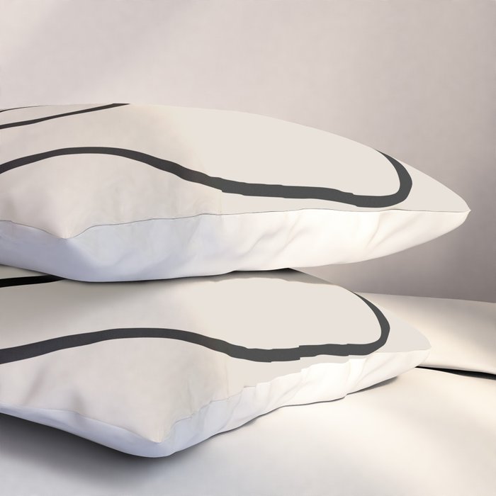 Modern Line Art Pillow Sham Gallery Image 3