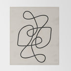 Modern Line Art Throw Blanket Gallery Image 2
