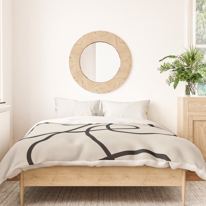 Modern Line Art Duvet Cover Gallery Image 3