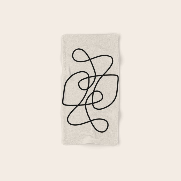 Modern Line Art Bath Towel Gallery Image 1