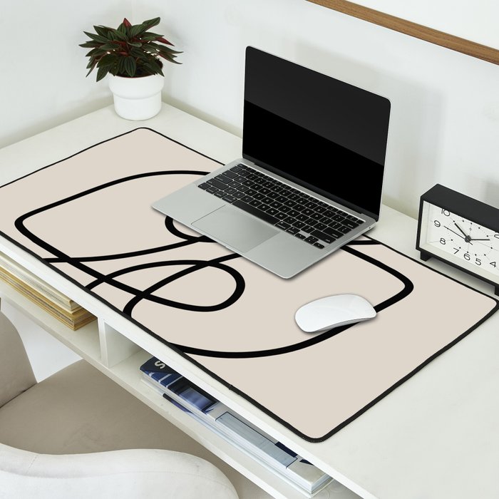 Modern Line Art Desk Mat Gallery Image 2