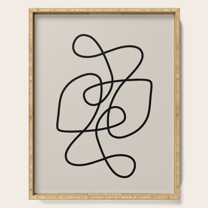 Modern Line Art Serving Tray Gallery Image 1