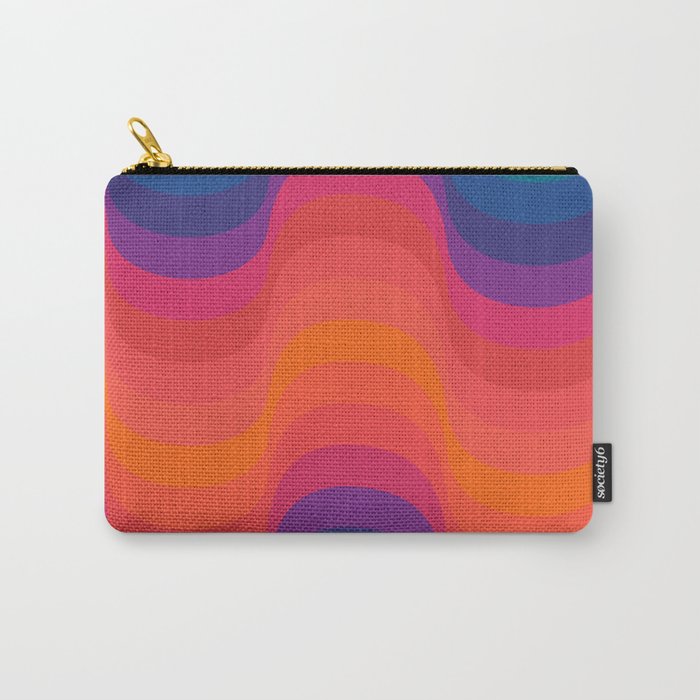 Retro Sacred Geometry | 80s Wavy Vibe Carry All Pouch Gallery Image 1