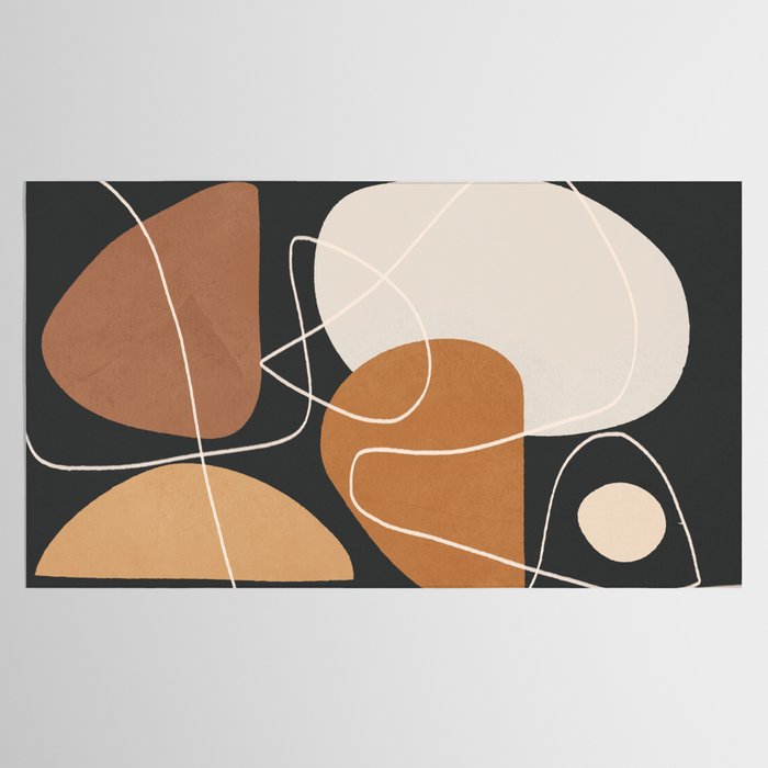 Minimal Colorful Abstract Shapes 9 Tablecloth Gallery Image 2