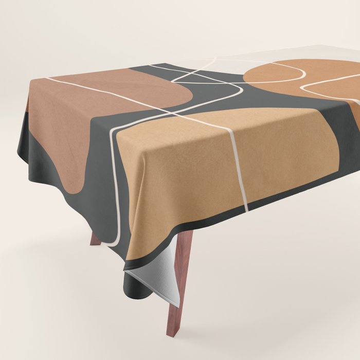 Minimal Colorful Abstract Shapes 9 Tablecloth Gallery Image 1