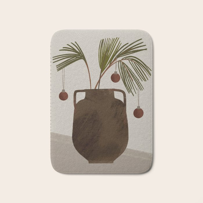 winter Christmas tree bouquet in a pot  Bath Mat Gallery Image 1
