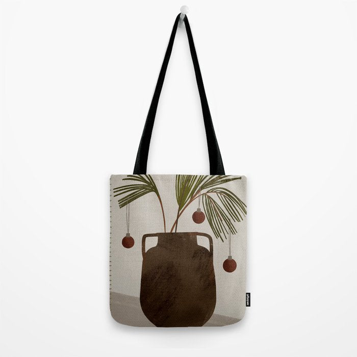 winter Christmas tree bouquet in a pot  Tote Bag Gallery Image 2