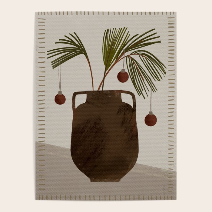 winter Christmas tree bouquet in a pot  Poster Gallery Image 1