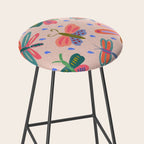Happy and Colorful Butterflies Illustration Stool Gallery Image 2