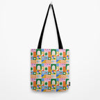 Colorful nordic children toy doodle art pattern Tote Bag Gallery Image 2