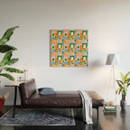 Colorful nordic children toy doodle art pattern Wood Wall Art Gallery Image 2
