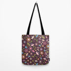 Ditsy Daisy Floral on Burgundy Tote Bag Gallery Image 2