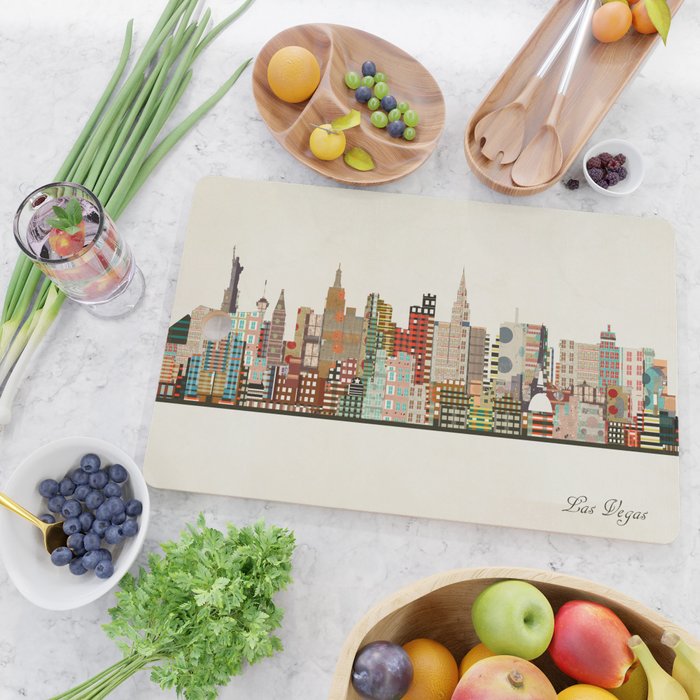 las vegas skyline Cutting Board Gallery Image 2