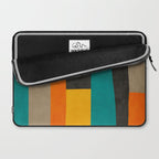 Teal Orange Black Yellow Modern Artwork Laptop Sleeve Gallery Image 2