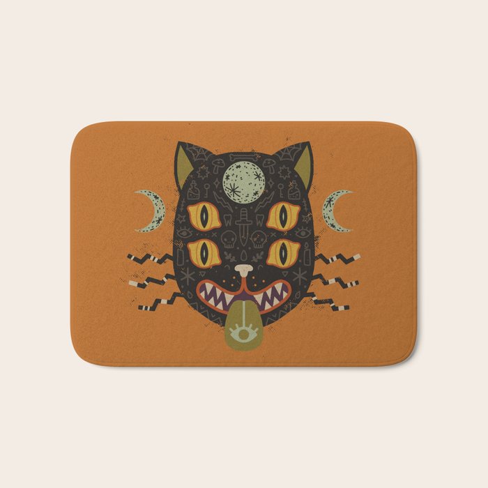 Spooky Cat Bath Mat Gallery Image 1