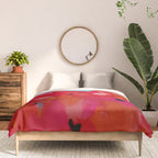 red poppies field abstract Comforter Gallery Image 3