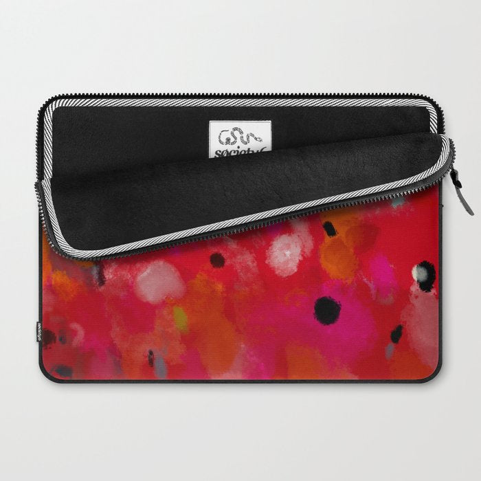 red poppies field abstract Laptop Sleeve Gallery Image 2