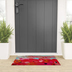red poppies field abstract Welcome Mat Gallery Image 3