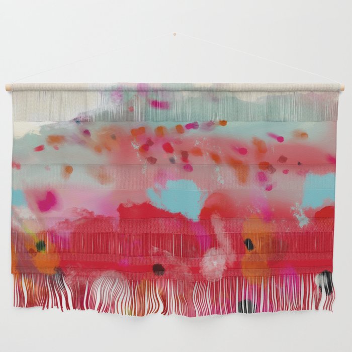 red poppies field abstract Wall Hanging Gallery Image 1