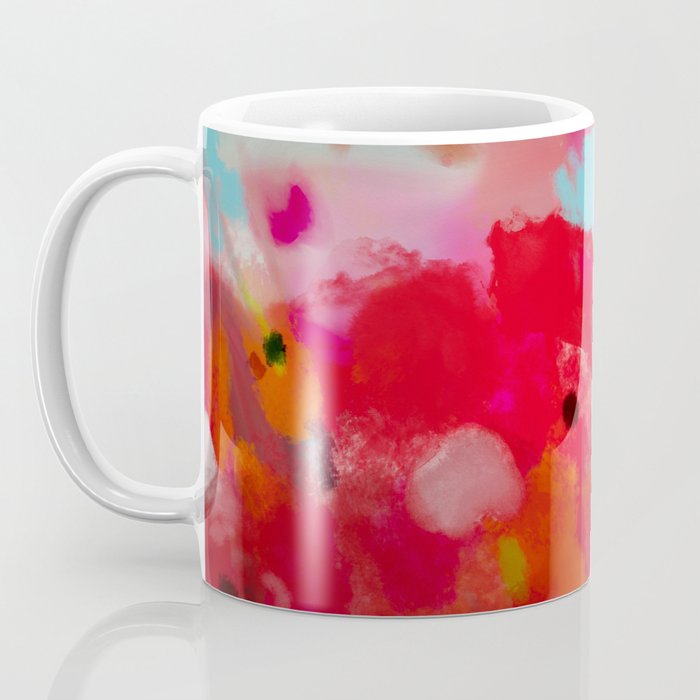 red poppies field abstract Coffee Mug Gallery Image 3