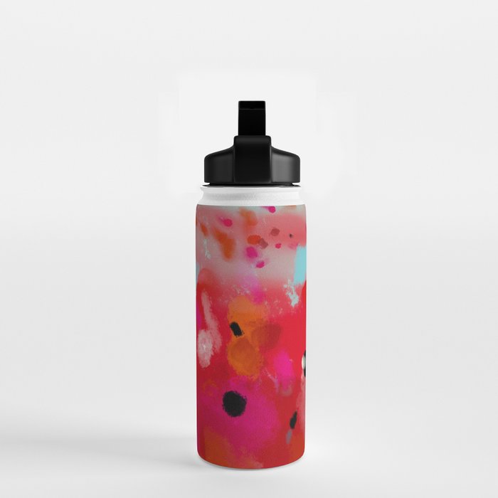 red poppies field abstract Water Bottle Gallery Image 2