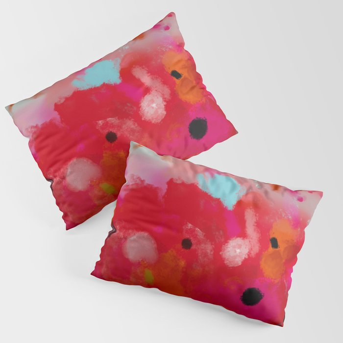 red poppies field abstract Pillow Sham Gallery Image 3