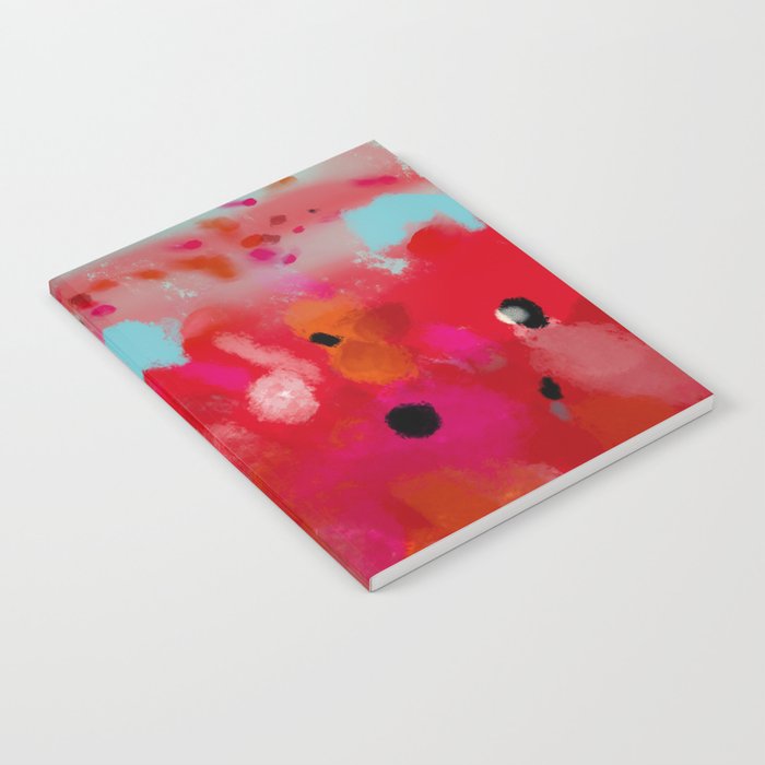 red poppies field abstract Notebook Gallery Image 2