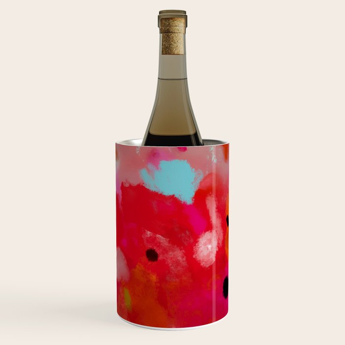 red poppies field abstract Wine Chiller Gallery Image 1