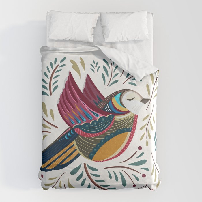 Peace Bird | White Duvet Cover Gallery Image 6