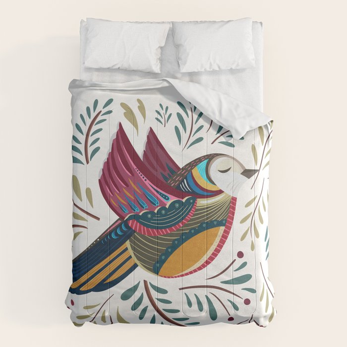 Peace Bird | White Comforter Gallery Image 1