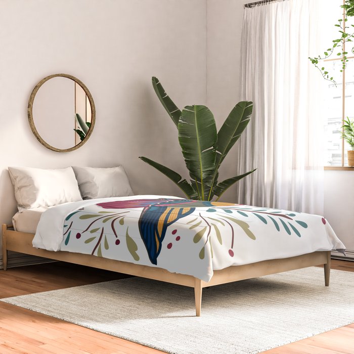 Peace Bird | White Comforter Gallery Image 2