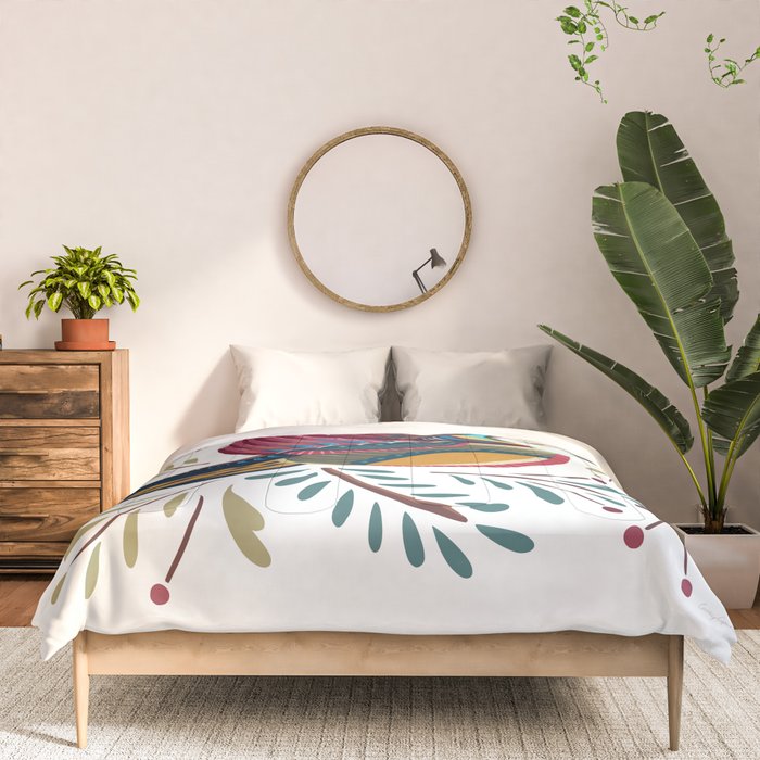 Peace Bird | White Comforter Gallery Image 3