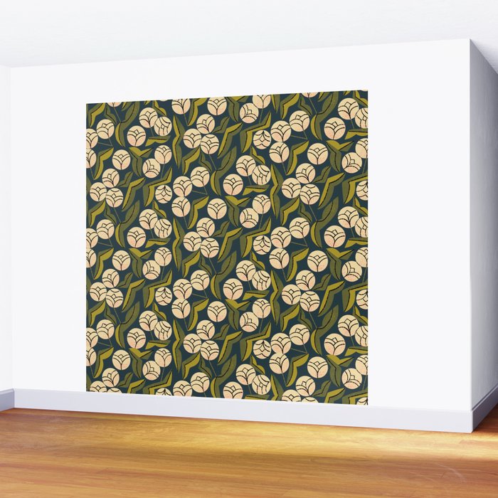 Ivory Blooms Wall Mural Gallery Image 2