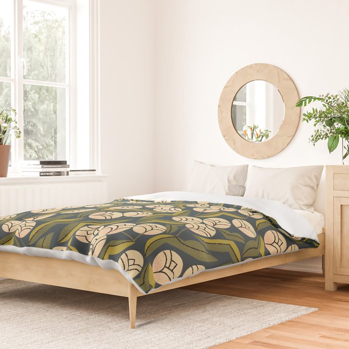 Ivory Blooms Duvet Cover Gallery Image 2