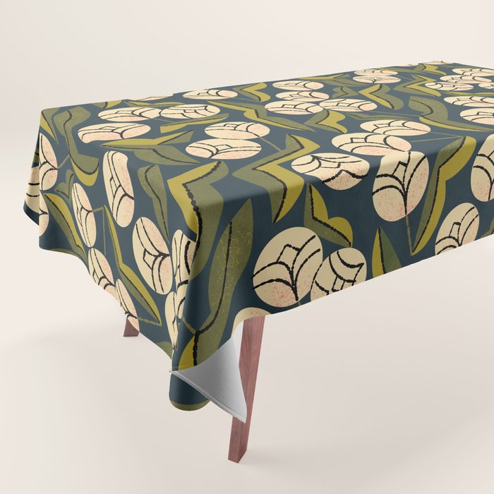 Ivory Blooms Tablecloth Gallery Image 1