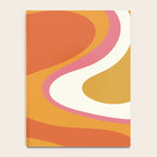 Retro Dream Liquid Swirls Abstract Ochre Orange Pink Cream Notebook Gallery Image 4