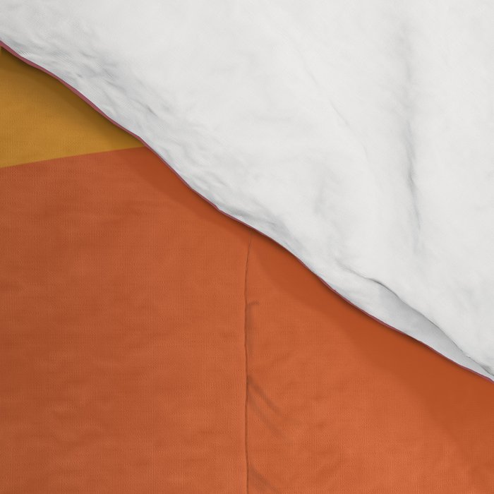 Retro Dream Liquid Swirls Abstract Ochre Orange Pink Cream Comforter Gallery Image 4