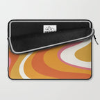 Retro Dream Liquid Swirls Abstract Ochre Orange Pink Cream Laptop Sleeve Gallery Image 2