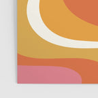 Retro Dream Liquid Swirls Abstract Ochre Orange Pink Cream Poster Gallery Image 3