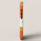 Retro Dream Liquid Swirls Abstract Ochre Orange Pink Cream iPhone Case Gallery Image 2