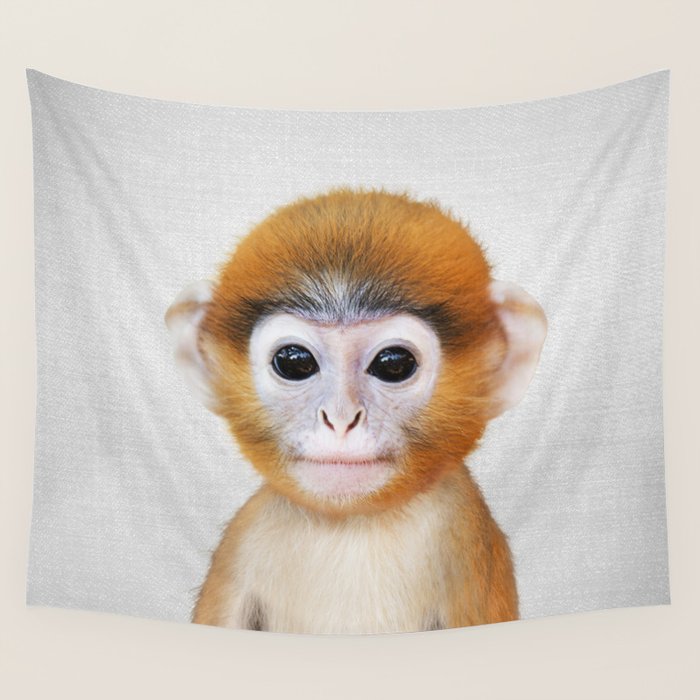 Baby Monkey - Colorful Wall Tapestry Gallery Image 4