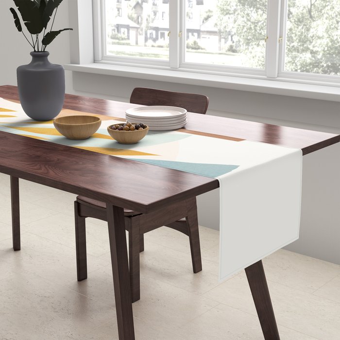 Soft Abstract Shapes 01 Table Runner Gallery Image 2