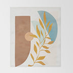 Soft Abstract Shapes 01 Throw Blanket Gallery Image 2