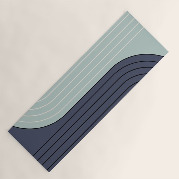 Two Tone Line Curvature XXII  Yoga Mat Gallery Image 1