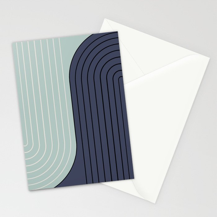 Two Tone Line Curvature XXII  Stationery Card Gallery Image 2