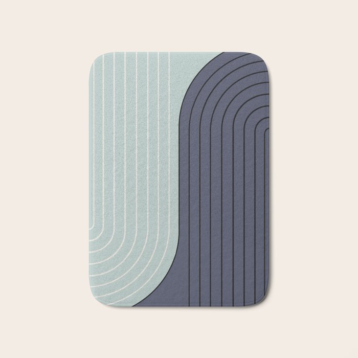 Two Tone Line Curvature XXII  Bath Mat Gallery Image 1