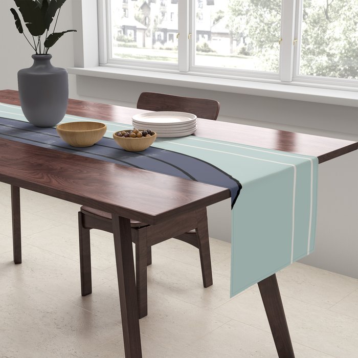 Two Tone Line Curvature XXII  Table Runner Gallery Image 2