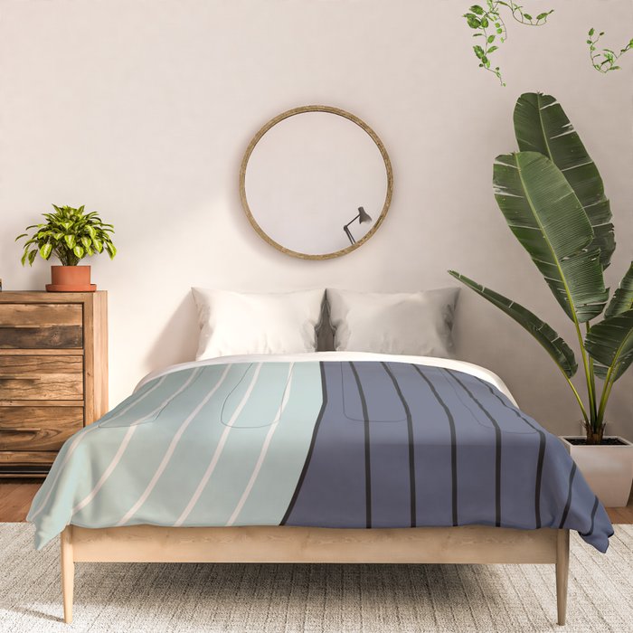 Two Tone Line Curvature XXII  Comforter Gallery Image 3